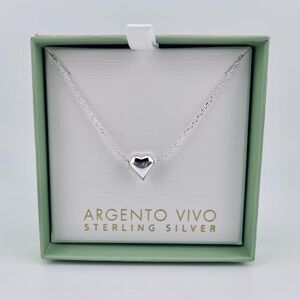 Argento Vivo Sterling Silver Heart Necklace